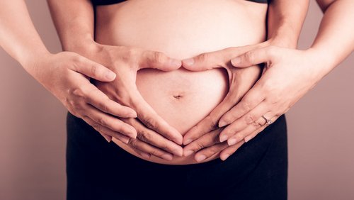 belly of pregnant woman