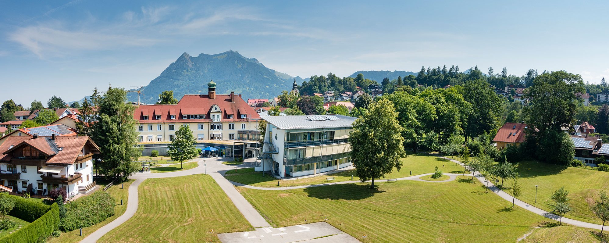 Vogelperspektiven-Ansicht der Geriatrie-Kliniken Sonthofen