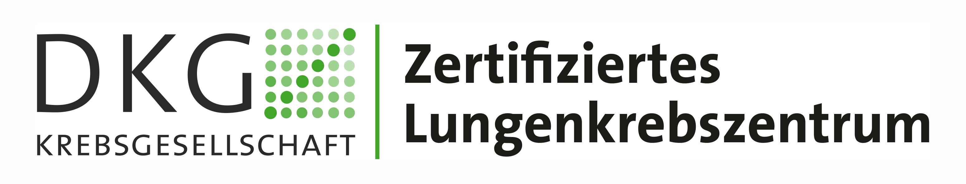Logo der Deutschen Krebsgesellschaft mit der Aufschrift ‚Zertifiziertes Lungenkrebszentrum