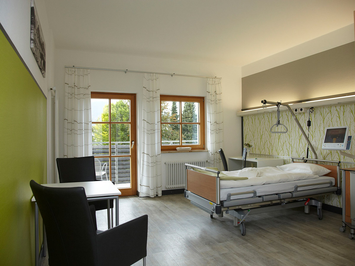 Zimmer als Wahlleistung der Klinik Oberstdorf des Klinikverbund Allgäu